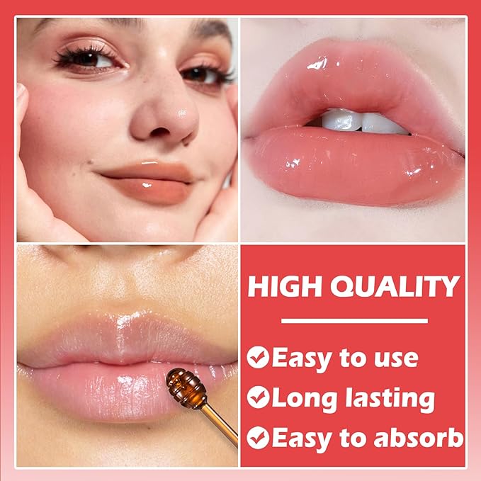3PCS Bee Lip Balm Honey Pot Honey Strawberry Watermelon Lip Balm Sleeping Lip Mask Silky Hydrating Bee Lip Balm Honey Lip Mask Overnight Lip Care Products(Honey+Strawberry+Watermelon)-Velvo Beauty