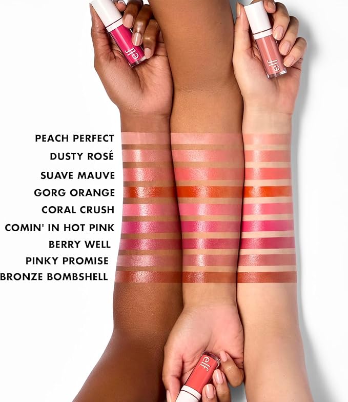 e.l.f. Camo Liquid Blush, Long-lasting Liquid Blush For High-pigment Color, Creates A Soft, Dewy Finish, Vegan & Cruelty-free, Peach Perfect-Velvo Beauty