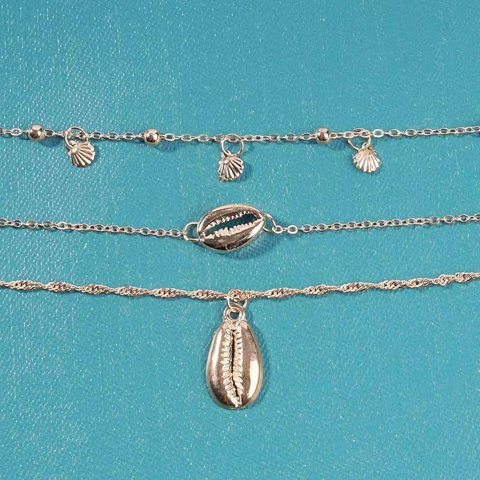 Boho Coin Disc Necklace Choker Gold Layered Shell Pendant Necklace Vintage Seashell Necklace Retro Singapore Chain Necklace Jewelry for Women Gifts-Velvo Beauty