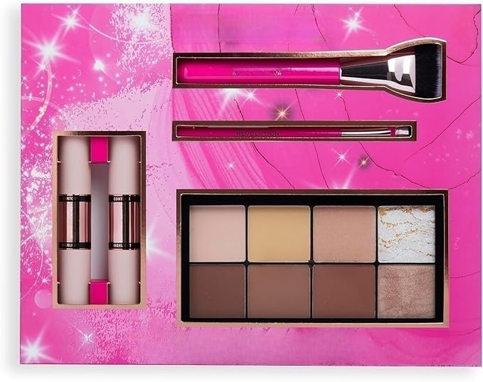 Contour Makeup Gift Set, Contour Sticks, Contour Brushes & Contour Palette Included-Velvo Beauty