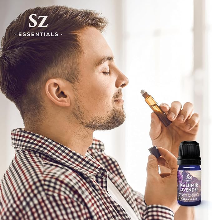 Kashmir Lavender Essential Oil – 100% Pure & Undiluted – Sweet Floral Scent for Relaxation, Aromatherapy, Self-Care, Natural Perfumery – Vegan & Therapeutic – 0.22 fl oz (6.5 mL)-Velvo Beauty