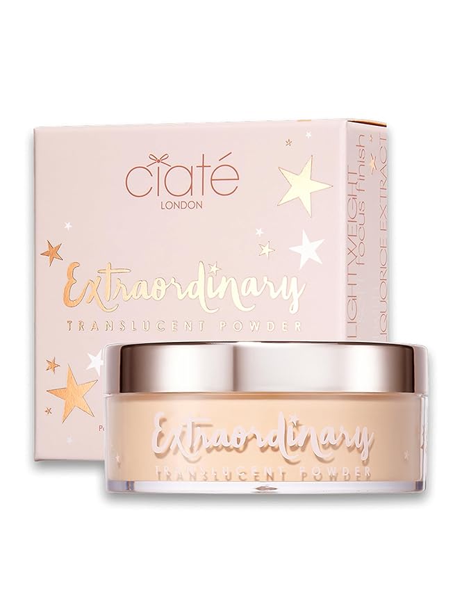 Ciaté London Extraordinary Setting Powder Translucent Honey, for Long-Lasting Makeup & Soft-Focus Blurring Complexion, Oil Control, Talc-Free & Vegan Formula, Suitable for Medium to Deeper Skin Tones-Velvo Beauty