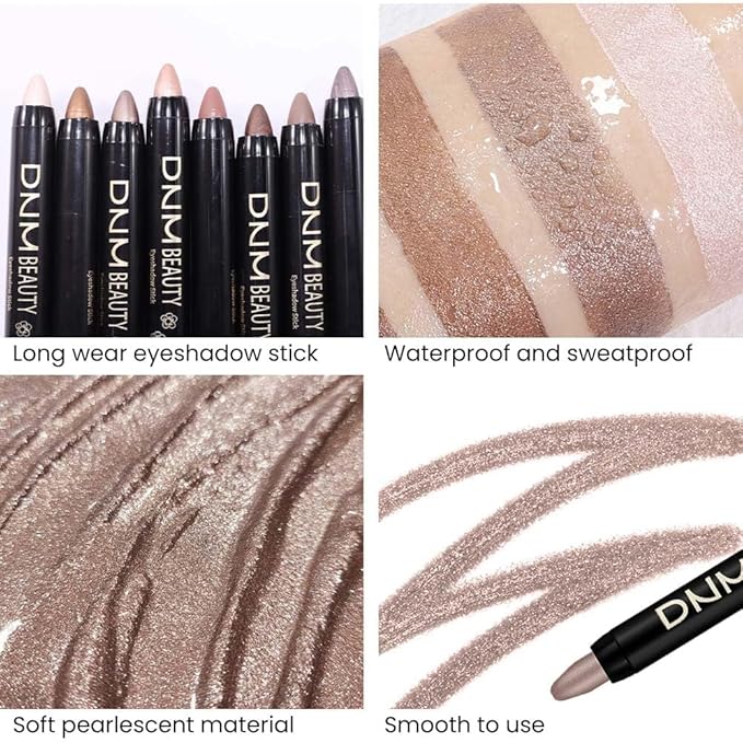 evpct 2Pcs Cream Eyeshadow Sticks Set for Eyes Waterproof, Taupe Shimmer Matte Eye shadow Stick Pencil Pen Bulk sombras en crema para ojos 19+19-Velvo Beauty