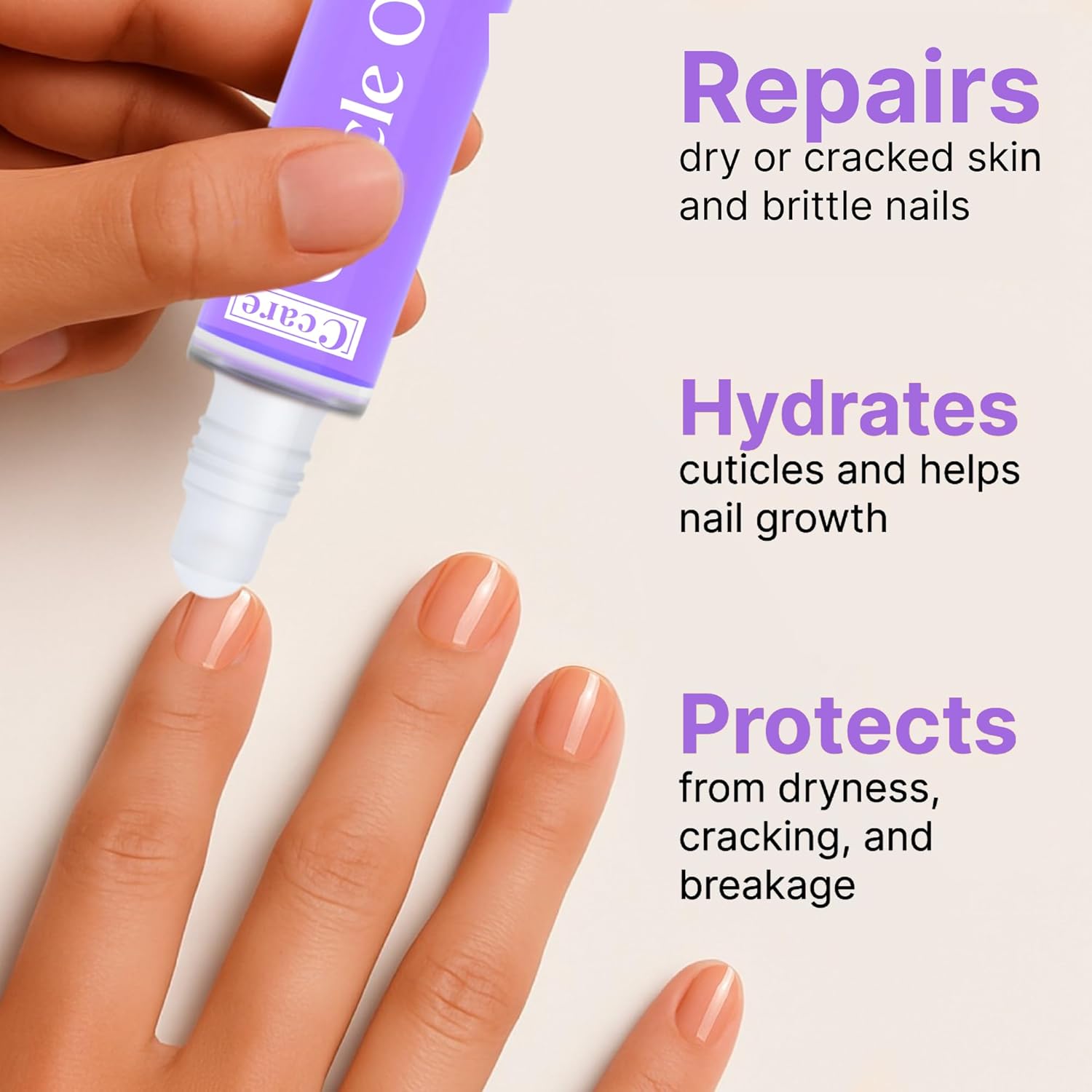 C CARE Levender and Chamomile Roll-On Cuticle Oil | Natural Revitalizing Hydrating Nail Oil | Repaires Cuticles Overnight | For Damaged Skin And Thin Nails | Paraben Cruelty Free Formula | 10ml-Velvo Beauty