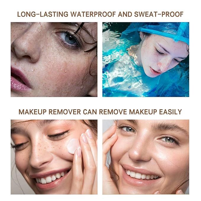 2 Pcs Freckle Pen Set, Natural Lifelike Fake Freckles Makeup Pen Magic Brown Color Freckles Makeup Tool Long-Lasting Waterproof Dot Spot Pen for Effortless Sunkissed Makeup (Dark Brown)-Velvo Beauty