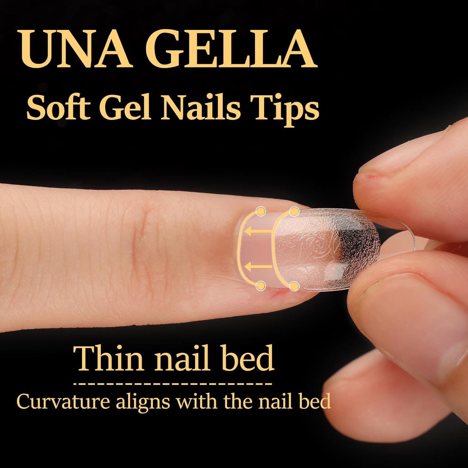 UNA GELLA 600Pcs Short Oval Almond Gel Nail Tips, Pre-file Round Almond Nail Tips 12 Sizes Soft Gel Clear Fake Nails Tips Full Cover for Nails Extension Home DIY Salon with Box-Velvo Beauty