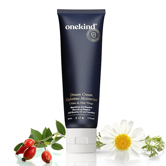 Onekind Dream Cream Night Moisturizer – Hydrating Anti-Aging Face Cream with Squalane, Rosehip & Shea Butter – Fragrance-Free, Vegan, for Dry & Sensitive Skin – 1.7 oz-Velvo Beauty
