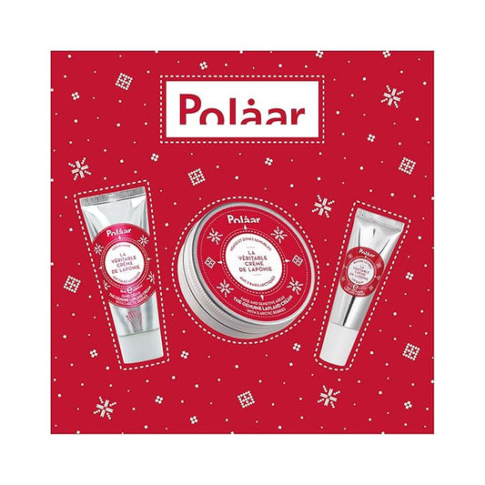 Polåar - The Genuine Lapland Cream with 3 Arctic Berries Gift Set - Hand Cream + Face Cream + Lip Balm - 3 Natural Moisturizing Skin Care - Vegan, Cruelty Free, Made in France-Velvo Beauty