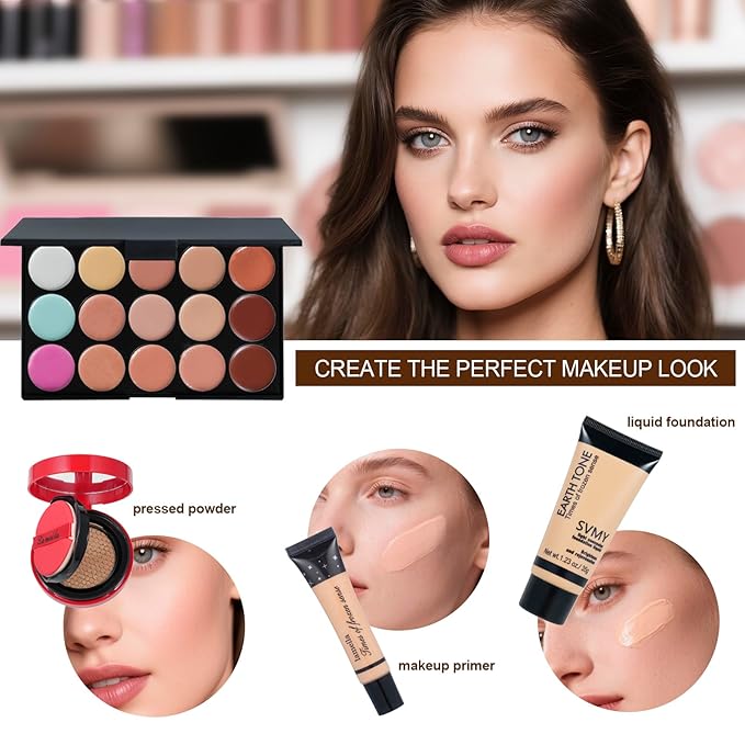 All in One Makeup Kit for Women Full Kit,Travel Makeup Set,Makeup Gift Set for Girls & Teen,Professional Makeup Kit Includes lash Clusters Kit Eyeshadow Lipstick Brow Pencil Eyeliner Brush Set-Velvo Beauty