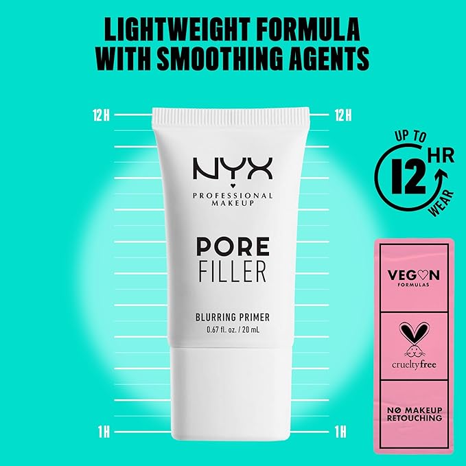 NYX PROFESSIONAL MAKEUP Pore Filler Blurring Primer and Targeted Primer Stick Bundle, Vegan Face Primers-Velvo Beauty