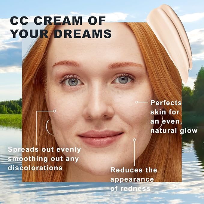 Lumene Color Correcting CC Cream - Lightweight Foundation - Medium Coverage - Redness Reducing Face Makeup for Glowing Complexion - Vegan Formula + Suitable for All Skin Types - Ultra Light (1 fl oz)-Velvo Beauty