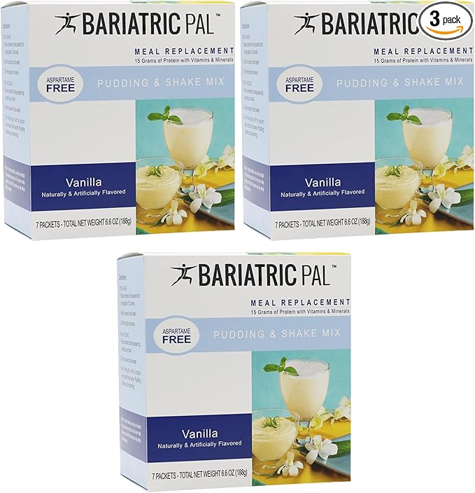 BariatricPal 15g Protein Shake or Pudding (Aspartame Free) - Vanilla Cream (3-Pack)-Velvo Beauty