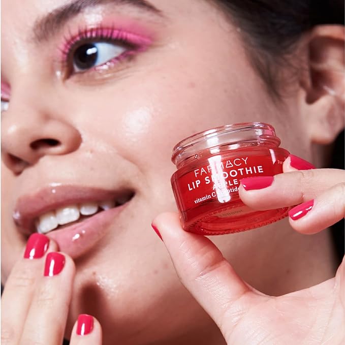 Farmacy Plump + Shine Lip Smoothie Duo - Peptide Lip Balm - Lip Moisturizer & Plumper with Vitamin C - Apple & Mango with High Gloss Finish-Velvo Beauty