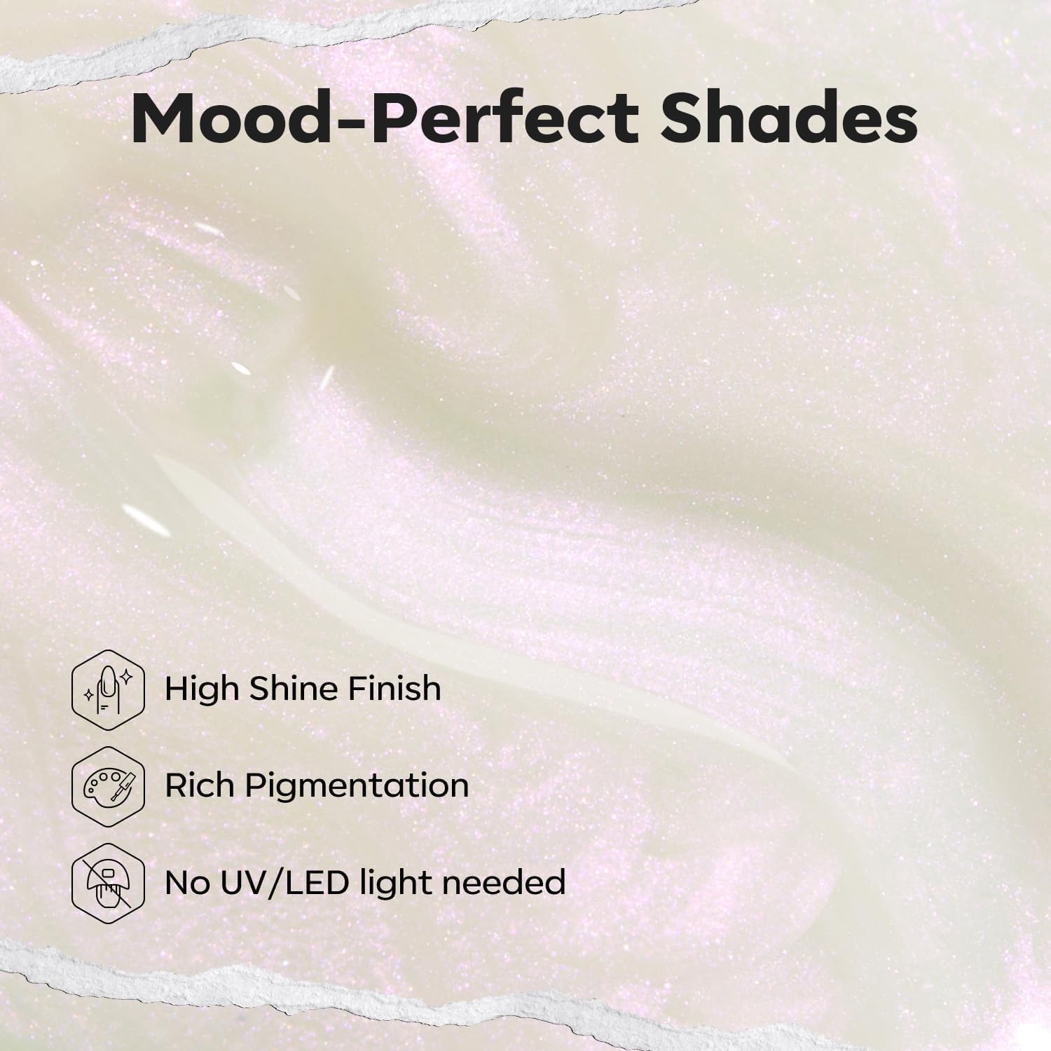 modelones Pearl Nail Polish, 15 ml Quick Dry Chrome Nail Polish Holographic Iridescent Shimmer Long Last Toe Fingernail Polish Nail Art Manicure Gift for Women Girls 0.5 Fl Oz-Velvo Beauty