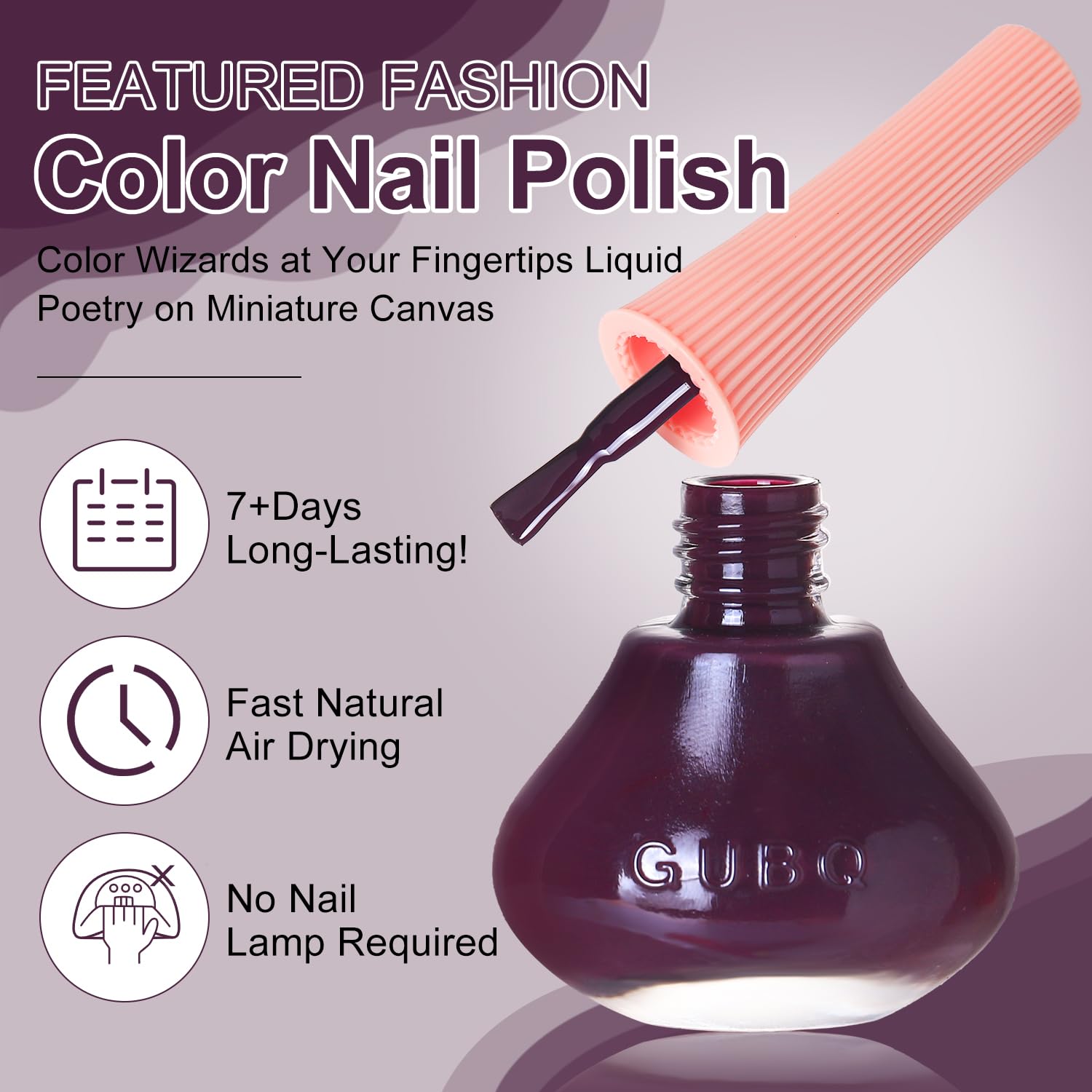Major Dijit Deep Plum Quick Dry Regular Nail Polish - Nail Art Lacquer, 0.41 Fl Oz-Velvo Beauty