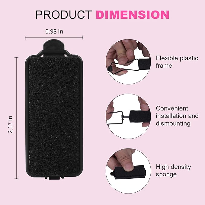 36 Pieces Foam Sponge Hair Rollers - Soft Hair Styling Curlers for Hair Curls (Black, Flexi Rod, 2.8x0.98inch)-Velvo Beauty