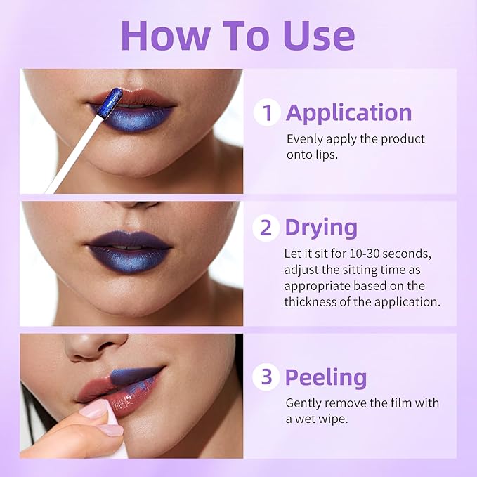 KIMUSE Lip Stain Masque: Peel Off Lip Stain Long Lasting Waterproof 12HR Transfer Proof & Hydrating Tint, Instant Lip Color With Natural Matte Effects, Vegan & Easy To Use-Velvo Beauty