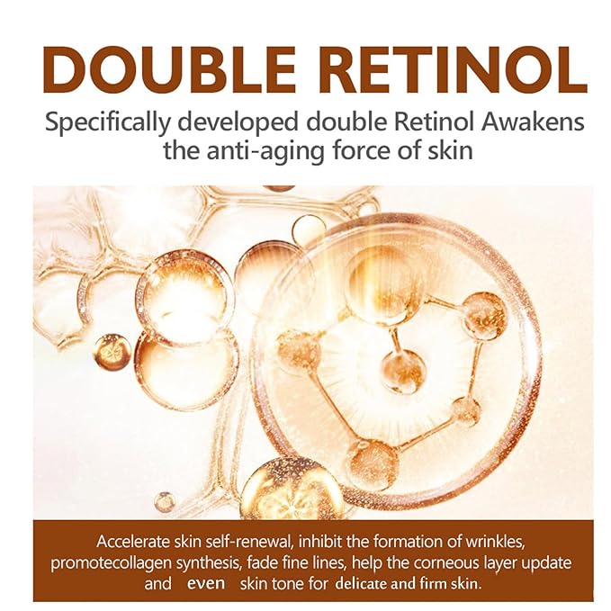 Retinol Eye Serum Anti Aging Under Eye Cream Visibly Reduces Wrinkles Fine Lines in 4-8 Weeks - Tightening Firming with Double Retinol 30ml-Velvo Beauty