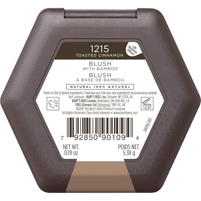 Burt's Bees 100% Natural Origin Blush with Vitamin E, Toasted Cinnamon - 0.19 Ounce-Velvo Beauty