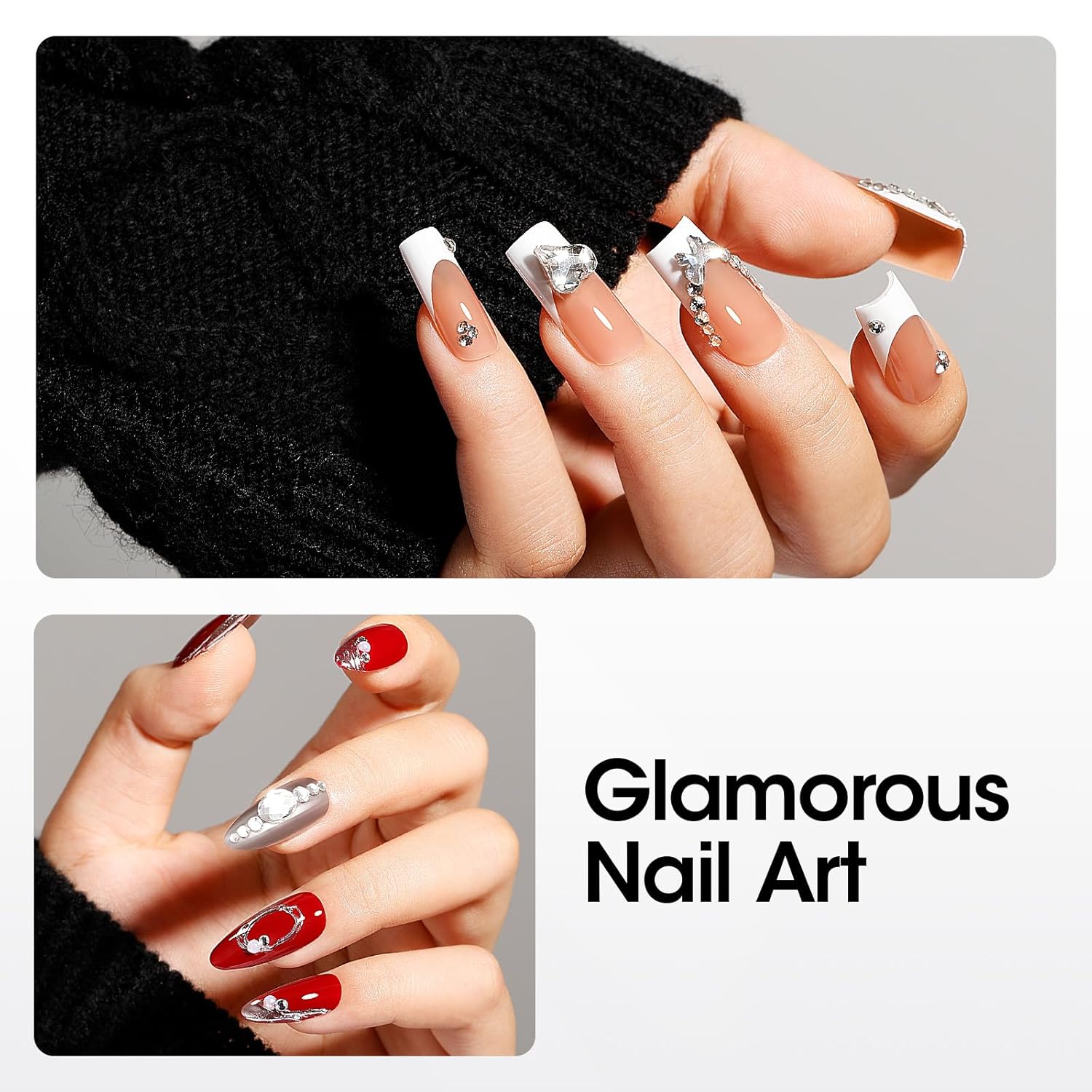 Gellen 30g Rhinestone Glue for Nails, Super Strong Adhesive Gel Nail Glue for Nail Charms, UV Light Needed Nail Gel for 3D Nail Art & Beads & Diamonds & Jewelry-Velvo Beauty