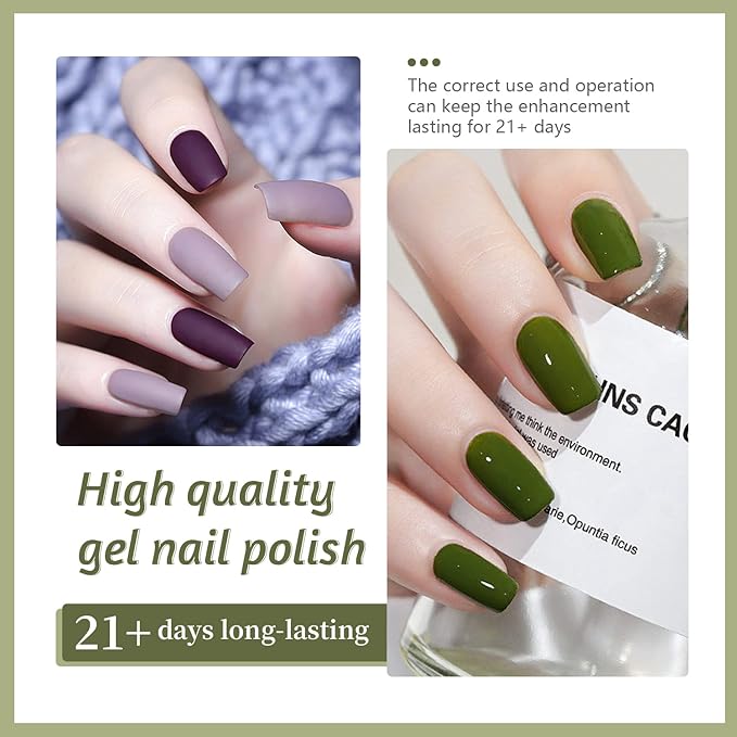 JODSONE 60 PCS Gel Nail Polish Kit with U V Light 55 Colors No Wipe Beautiful Colors Nail Gel Polish Base Top Coat Manicure Gifts for Salon and at Home-Velvo Beauty