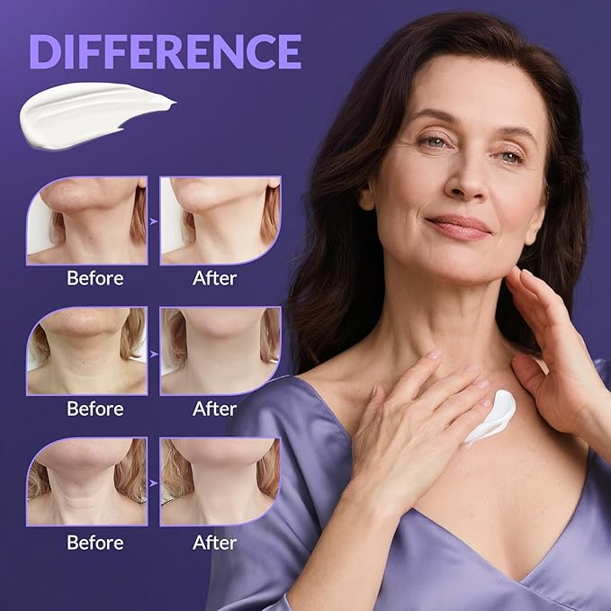 Neck Firming Cream, Wrinkle Cream for Women, Retinol Moisturizer with Collagen and Hyaluronic Acid for Neck, Face and Décolleté, 1.76 fl oz-Velvo Beauty