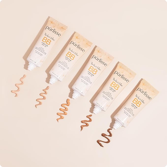 pūrlisse Perfect Glow BB Cream with SPF 30 - Matte Meets Dewy Finish - Enriched with Goji & Hawthorn Berry to Help Improve Skin Texture & Radiance - Deep (1.4 oz)-Velvo Beauty