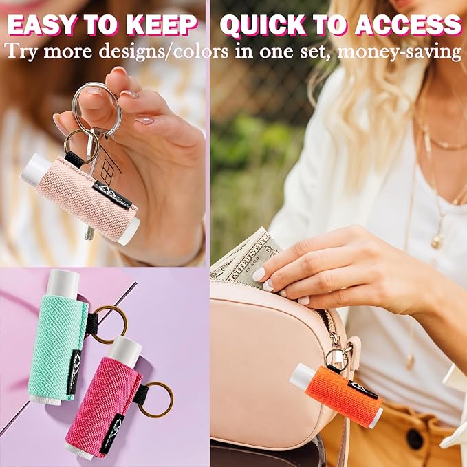 WK IEASON Lip Balm Holder Keychain Bulk Chapstick Holder Key chain-Velvo Beauty