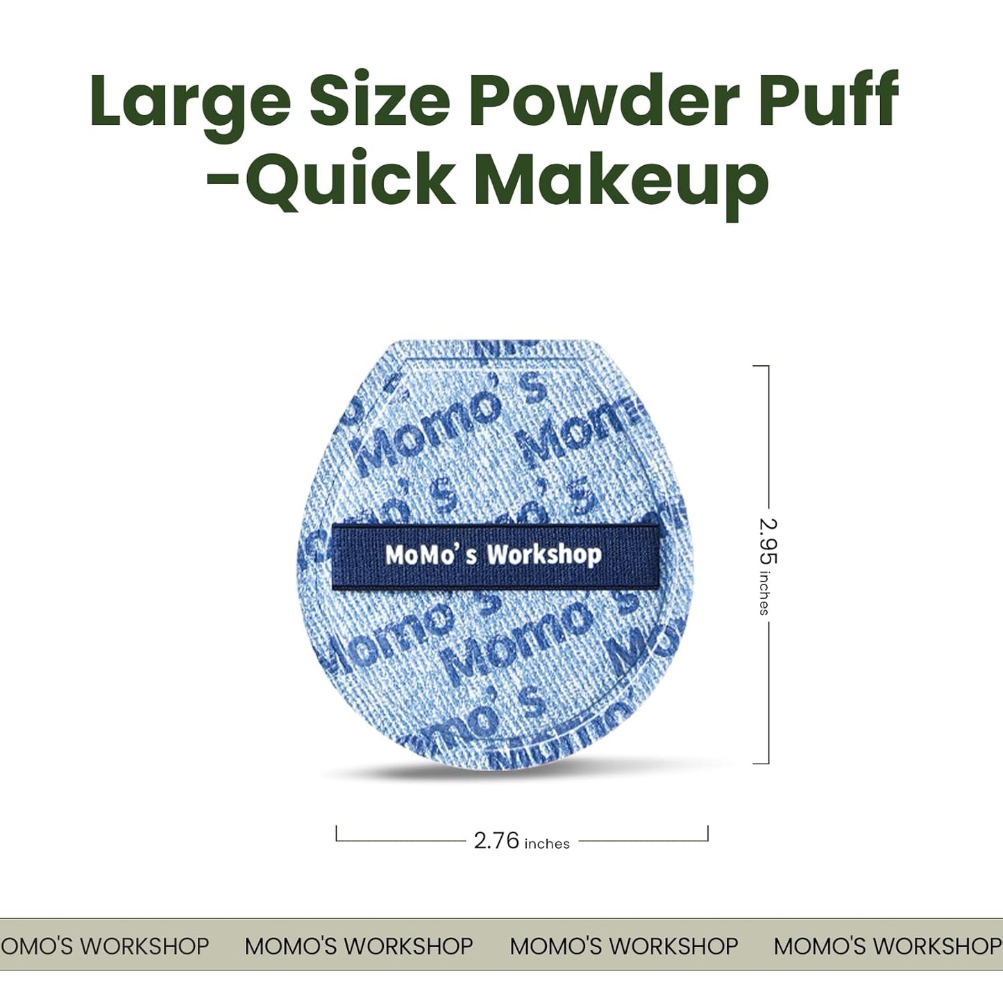 Momo's Workshop Makeup Sponge for Foundation, Soft Makeup Blending Puff Reusable, Foundation Puff for Natural Finish & Long-lasting 1PCS Blue-Velvo Beauty