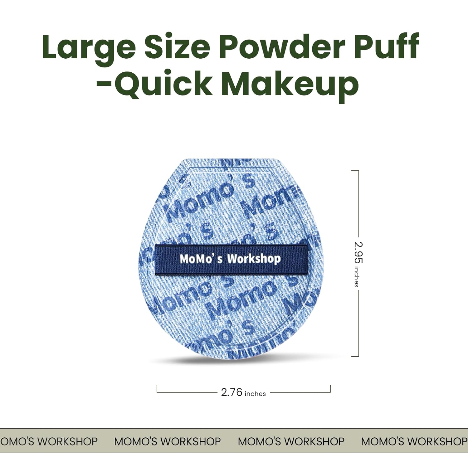 Momo's Workshop Makeup Sponge for Foundation, Soft Makeup Blending Puff Reusable, Foundation Puff for Natural Finish & Long-lasting 1PCS Blue-Velvo Beauty