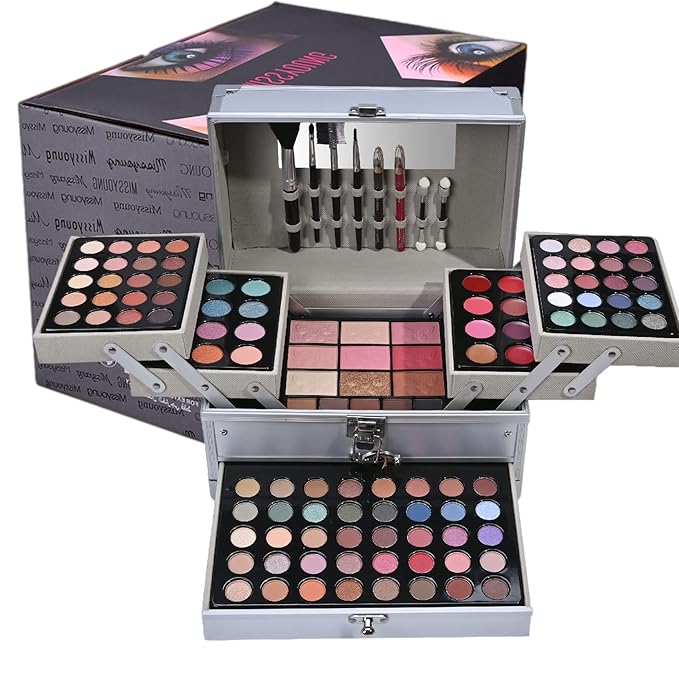 118 Colors Makeup Kit All-in-one Makeup Set, Cosmetic-Gift for Women -Include Makeup Brush Set, Eyeshadow Palette, Brow Powder, Eyebrow Pencil, Lip brush -(Multicolor 101)-Velvo Beauty