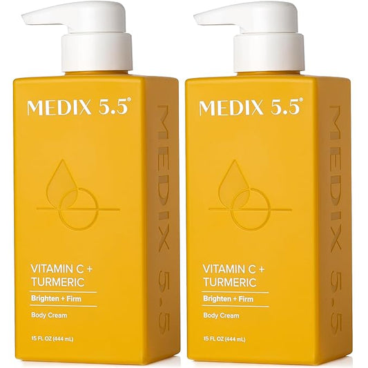 Medix 5.5 Vitamin C Cream Face Lotion & Body Lotion Moisturizer | Anti Aging Skin Care Firming & Brightening Cream Diminishes The Look Of Uneven Skin Tone, Age Spots, & Sun Damaged Dry Skin, (2-Pack)-Velvo Beauty
