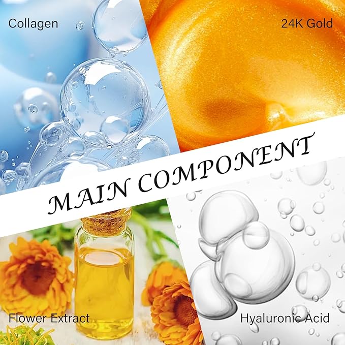 25 Paris Under Eye Patches Eye Mask for Puffy Eyes, Reducing Dark Circles, Anti-Aging & Refreshing, Collagen Eye Mask Eye Pads for Skin Care, 24K Gold-Velvo Beauty