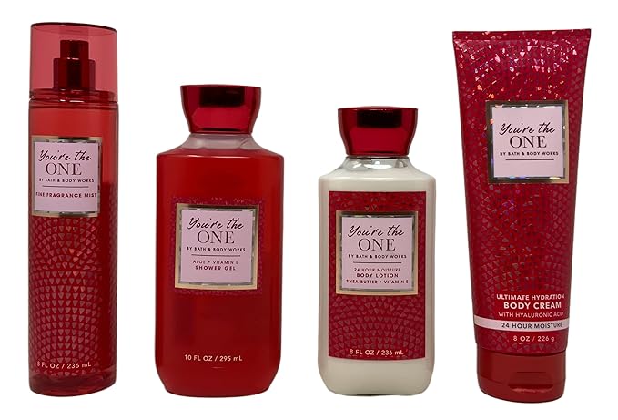 Bath & Body Works You're the One - Deluxe Gift Set - Body Lotion - Body Cream - Fine Fragrance Mist and Shower Gel - Full Size-Velvo Beauty