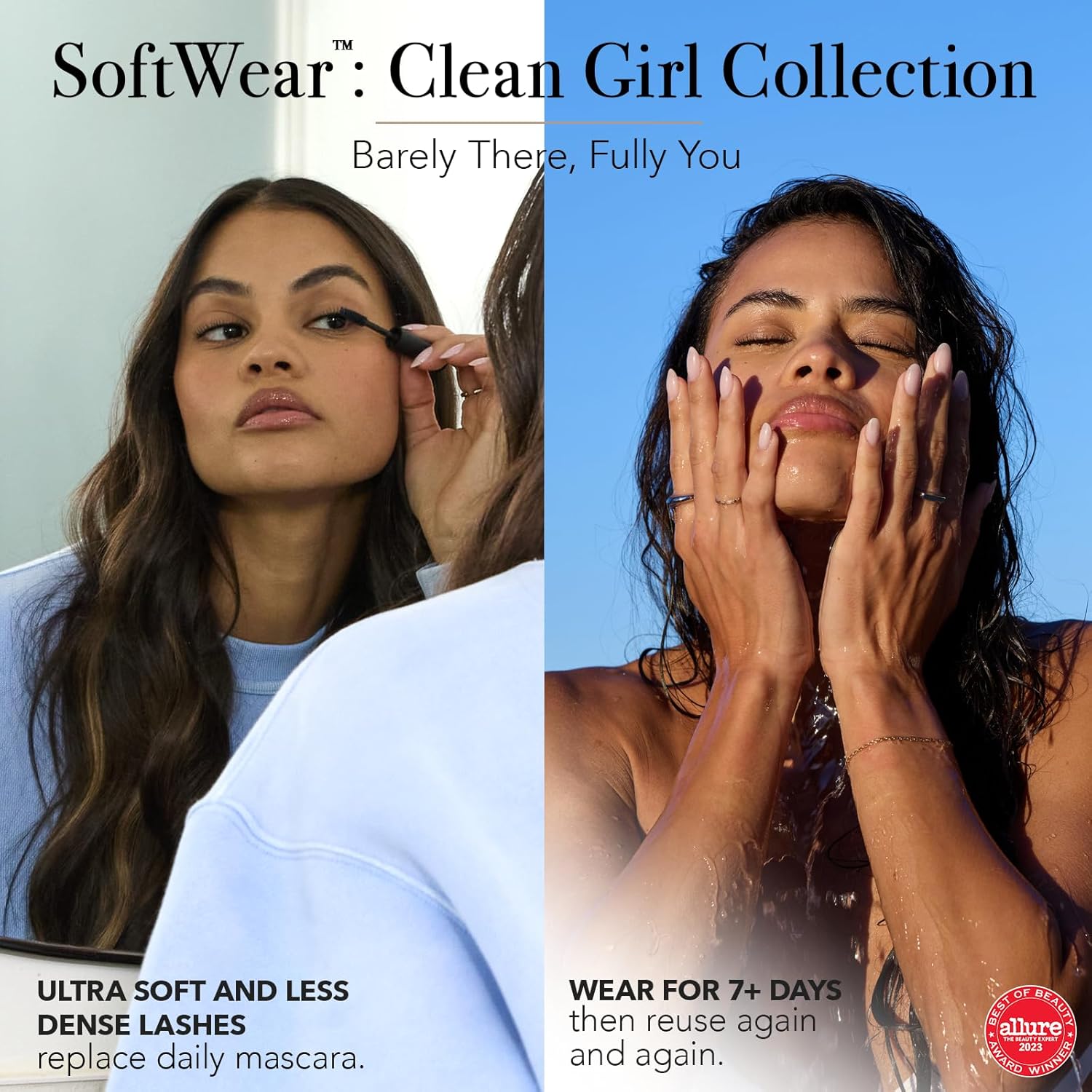 Pro Lash SoftWear Clean Girl Mini Lash Clusters Kit - Natural-Looking, Lightweight Lashes - 7-Day Cluster Eyelash Extensions - False Eyelashes Plus Adhesive and Tweezers - Doll Eye No. 38-Velvo Beauty