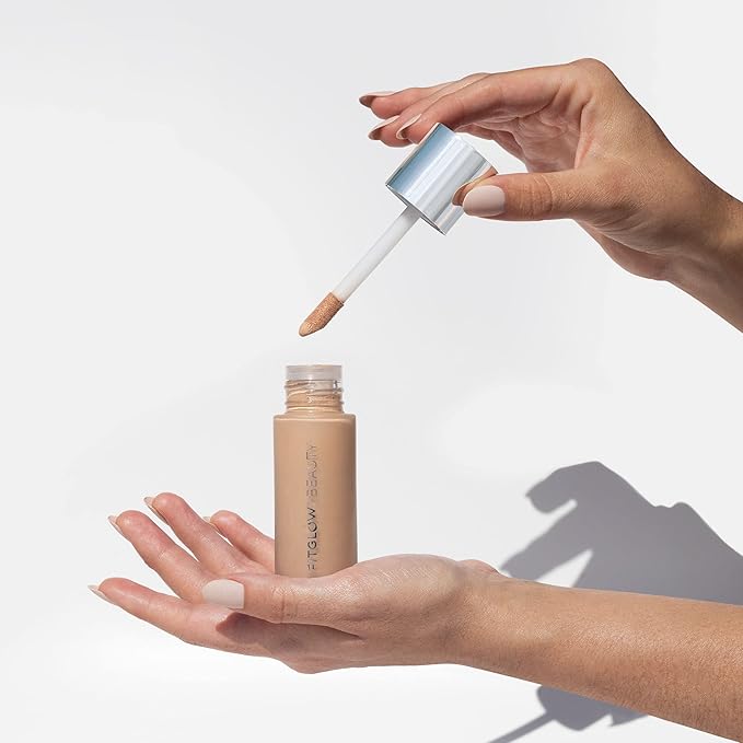 Fitglow Beauty - Natural Foundation+ Photo-Filtering Foundation | Vegan, Woman-Owned Clean Beauty (F2.7 - Golden Light Medium)-Velvo Beauty