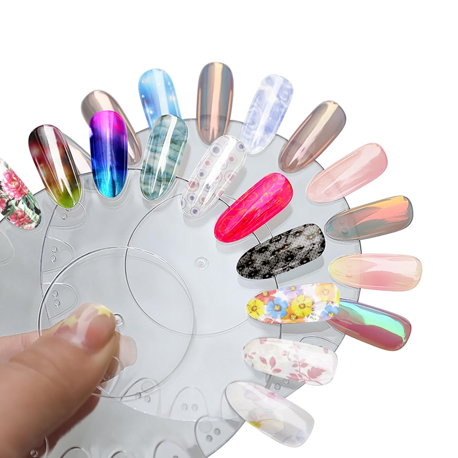 WOKOTO 300 Sheets Nail Foils Transfer Kit, Holographic Flower Marble Foil Sheets for Nail Art Transfer Paper, 1 Set for All Various Designs Nail Foil Transfer for Women Girls Nails-Velvo Beauty