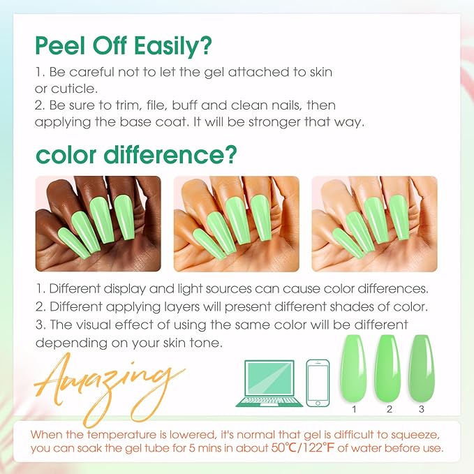 ROSALIND 8PCS Poly Nail Gel Kit with Mini Nail Lamp Clear Nude Poly Nails Gel Kit Starter Kit Nude Pink Nail Extensions Gel Set-Velvo Beauty