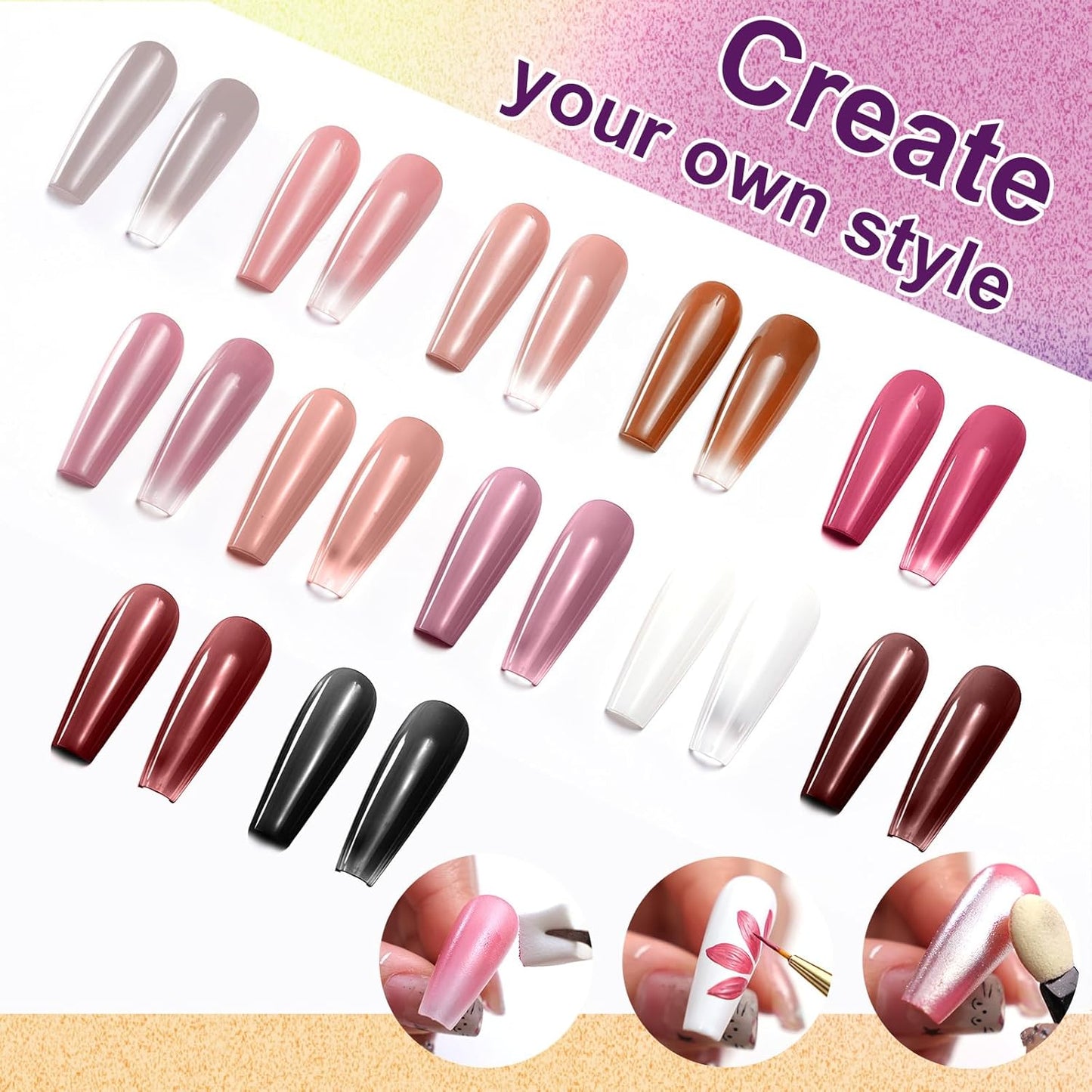 Gradient Painting Gel, 12 Colors Ombre Nail Polish for Pigmented Pat Painting Gel French Manicure No-wipe Soak of UV DIY Art Home Salon Palette Palette Velvet Sonnet-Velvo Beauty