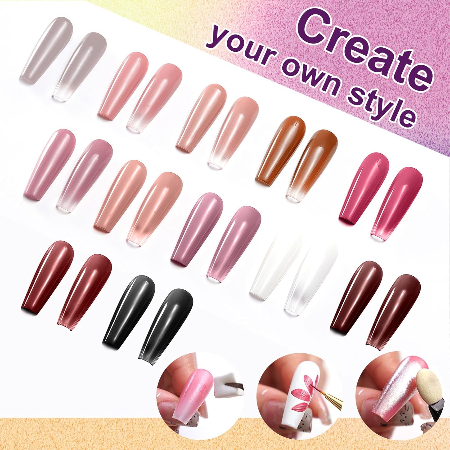 Gradient Painting Gel, 12 Colors Ombre Nail Polish for Pigmented Pat Painting Gel French Manicure No-wipe Soak of UV DIY Art Home Salon Palette Palette Velvet Sonnet-Velvo Beauty