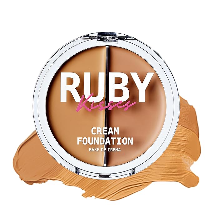 Ruby Kisses 3D Face Creator Cream Foundation & Concealer, 12 Hours Long Lasting, Medium to Full Coverage, Non-Greasy, Ideal for Makeup & Contour Palette (Level 5)-Velvo Beauty
