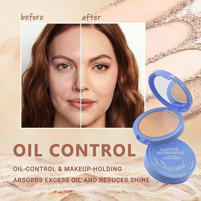 Oil Control Face Pressed Powder,Matte Smooth Flawless Setting Powder Makeup,Waterproof Long Lasting Finishing Powder,Cruelty Free Lightweight Face Cosmetics,0.35Oz(CAPPUCCINO)-Velvo Beauty