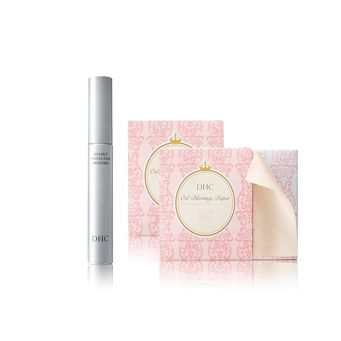 DHC Mascara Perfect Pro Double Protection 0.17 oz. Net wt. and Blotting Paper 2 pack (100 sheets x 2)-Velvo Beauty