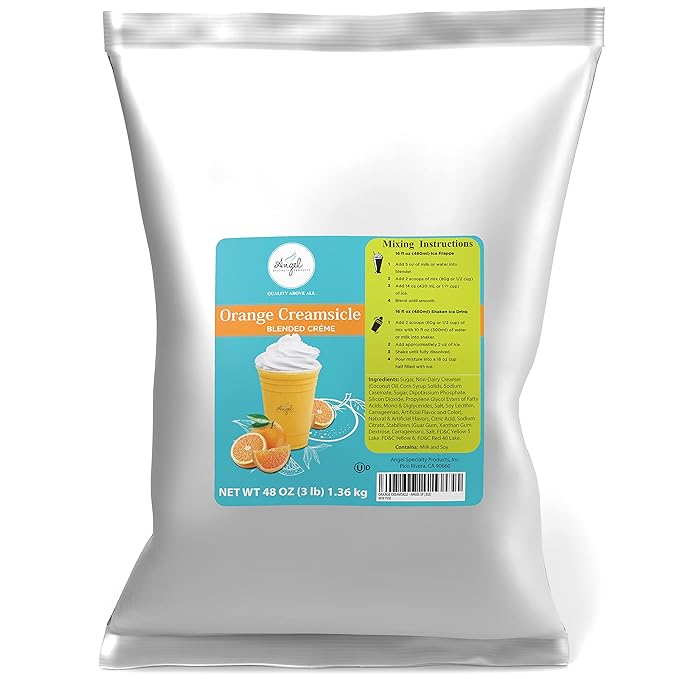 Angel Specialty Products, Blended Smoothie, Frappe Powder Mix, Orange Creamsicle [3 LB] [34 Servings]-Velvo Beauty