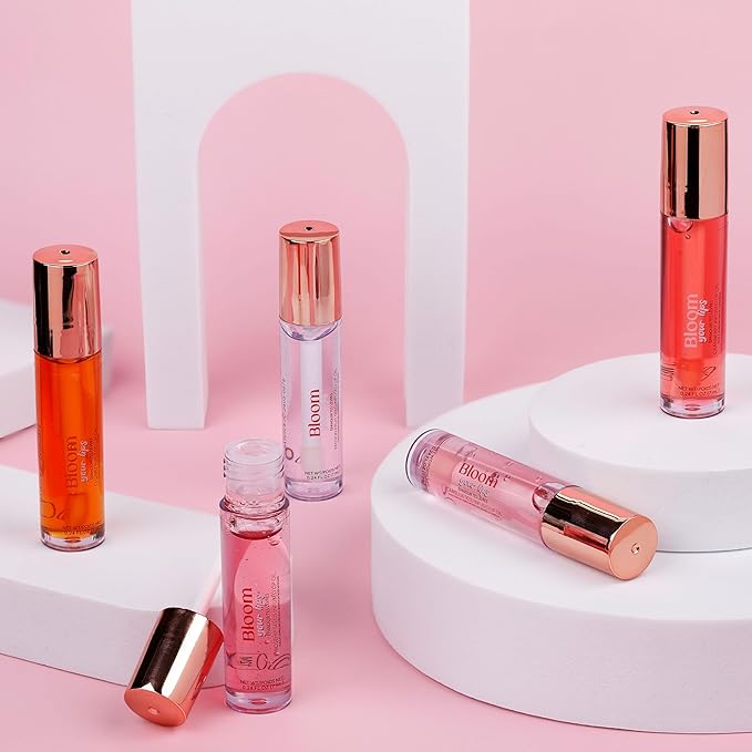 Expressions 5pc Lip Oil Set - Bloom Your Lips Style Essentials Lip Oils, Lip Healing Lip Oil Collection with Precision Applicator Wand | Moisturizing for Everyday Lip Care and Lip Repair (FLORAL)-Velvo Beauty