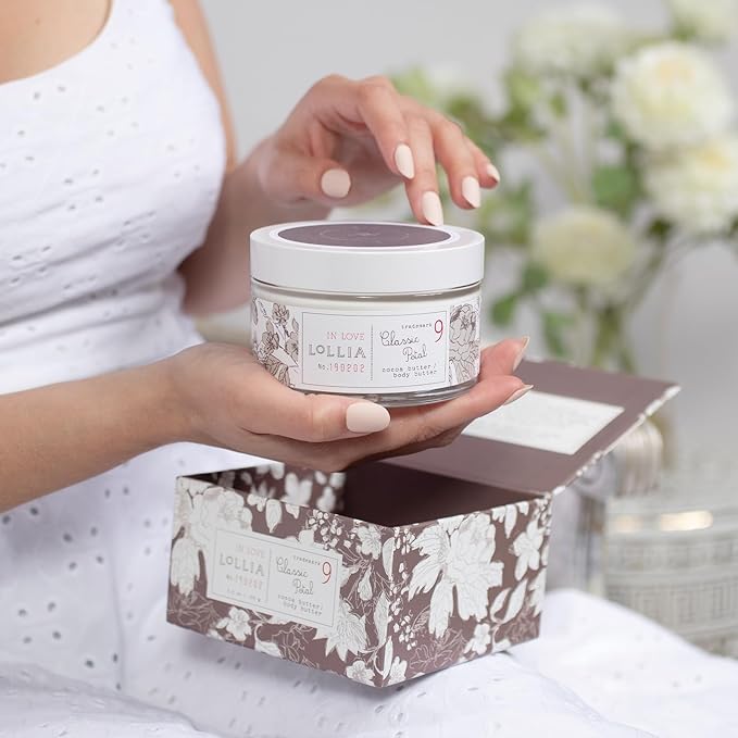 LOLLIA In Love Body Butter, 5.5 oz. - Classic Petal Fragrance - Shea Butter & Cocoa Butter, Body Lotion for Women, Hydrating & Smooth Body Moisturizer-Velvo Beauty