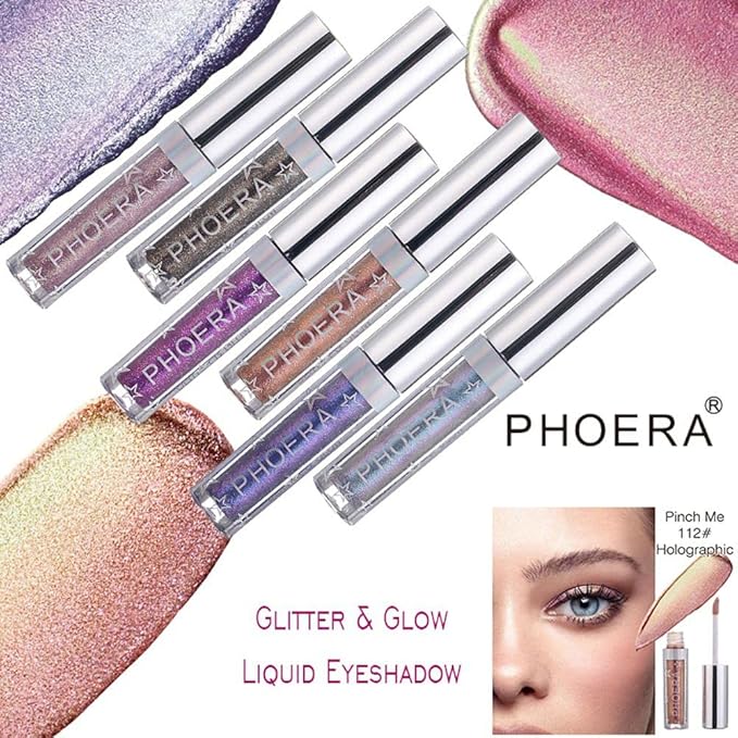 Glitter Eyeshadow, Makeup For Eyes Liquid Shimmer Sparkle Glow Light Colors Pencil Stick Shiny Long Lasting Waterproof Shining Eye Shadow Sets Metallic Pigments Metals Gloss Sparkling Pen Kit (A104)-Velvo Beauty