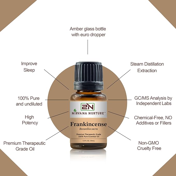 Frankincense Sacra Essential Oil 100% Pure Premium Therapeutic Grade, Undiluted - Aromatherapy Diffuser for Calm and Relaxation, Skin Care, Hair Care-Velvo Beauty