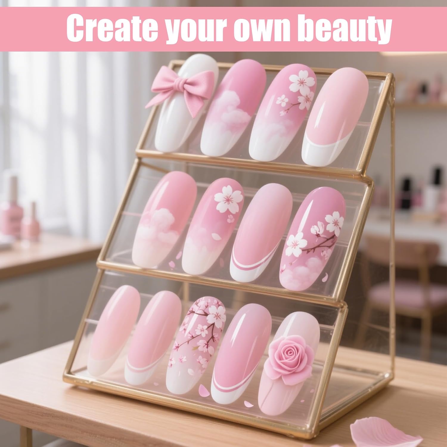 Artdone 15pcs Pink Nail Art Brushes, Nail Art Tool Set, Dotting Tools, Dust Brush,Striping Brushes for Long Lines, Drawing Pen For Gel Polish Design supply-Velvo Beauty