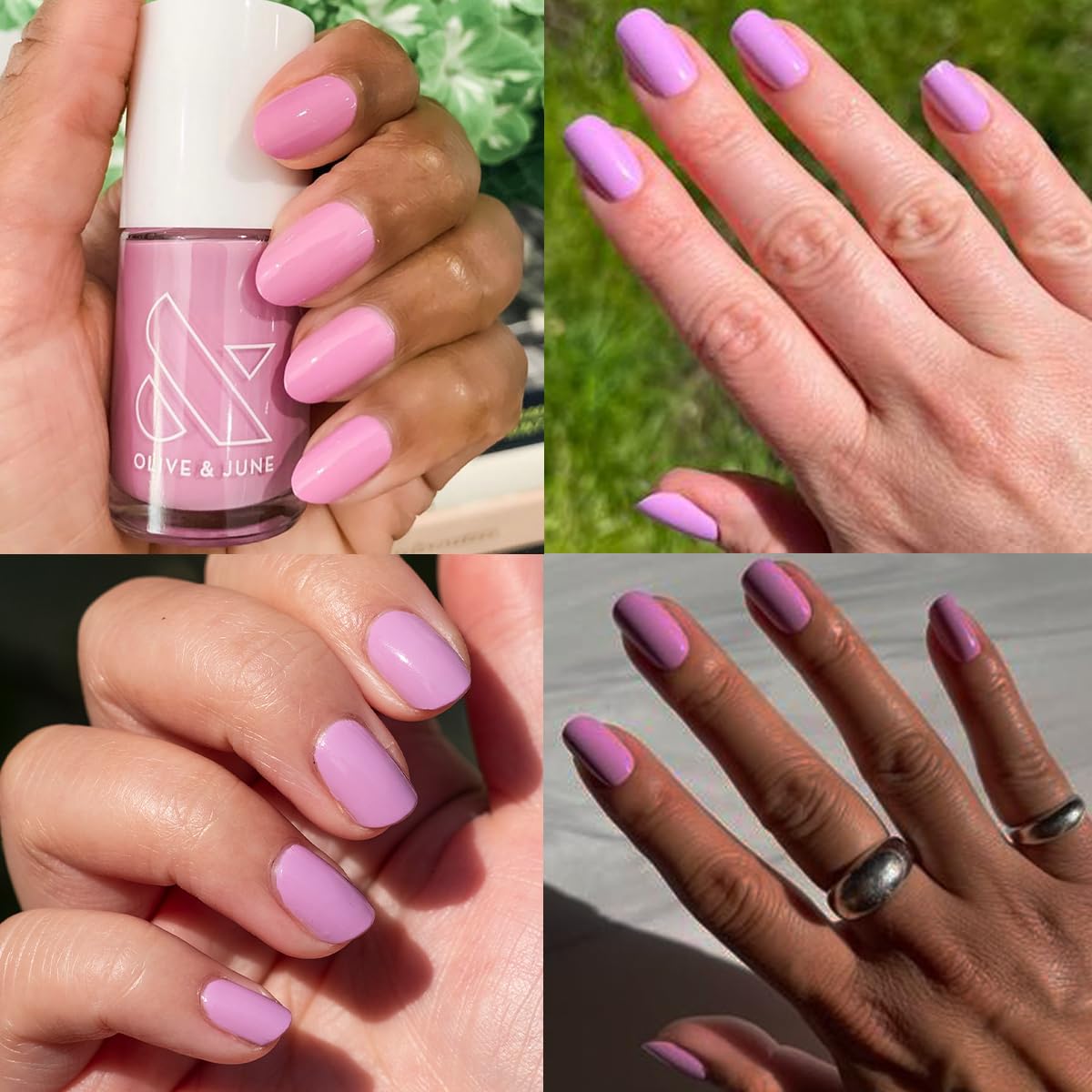Olive & June Long Lasting Nail Polish | Gel-Like Finish No Lamp Needed | Lasts up to 10 days | Salon-Quality Color at Home | 15-Free, Vegan & Cruelty-Free Chip-Resistant Shine | Fierce & Loving Lilac-Velvo Beauty